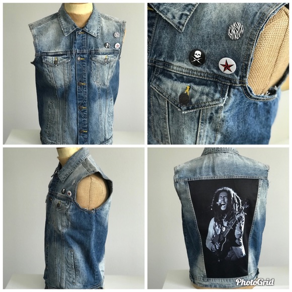 denim vest jacket mens